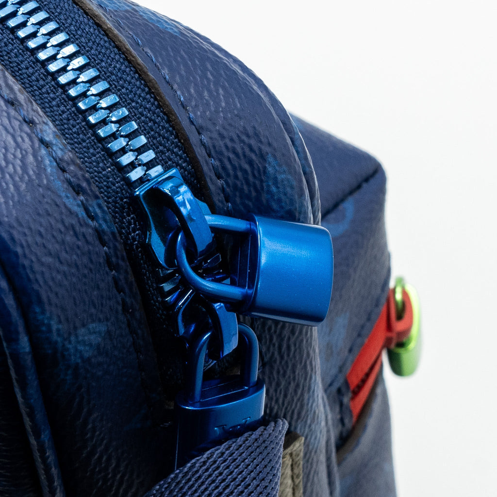 MESSENGER BAG MONOGRAM CANVAS PACIFIC BLUE/ MULTICOLOUR HARDWARE