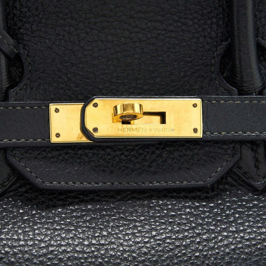 HERMES BIRKIN 35 CLEMENCE BLACK GHW