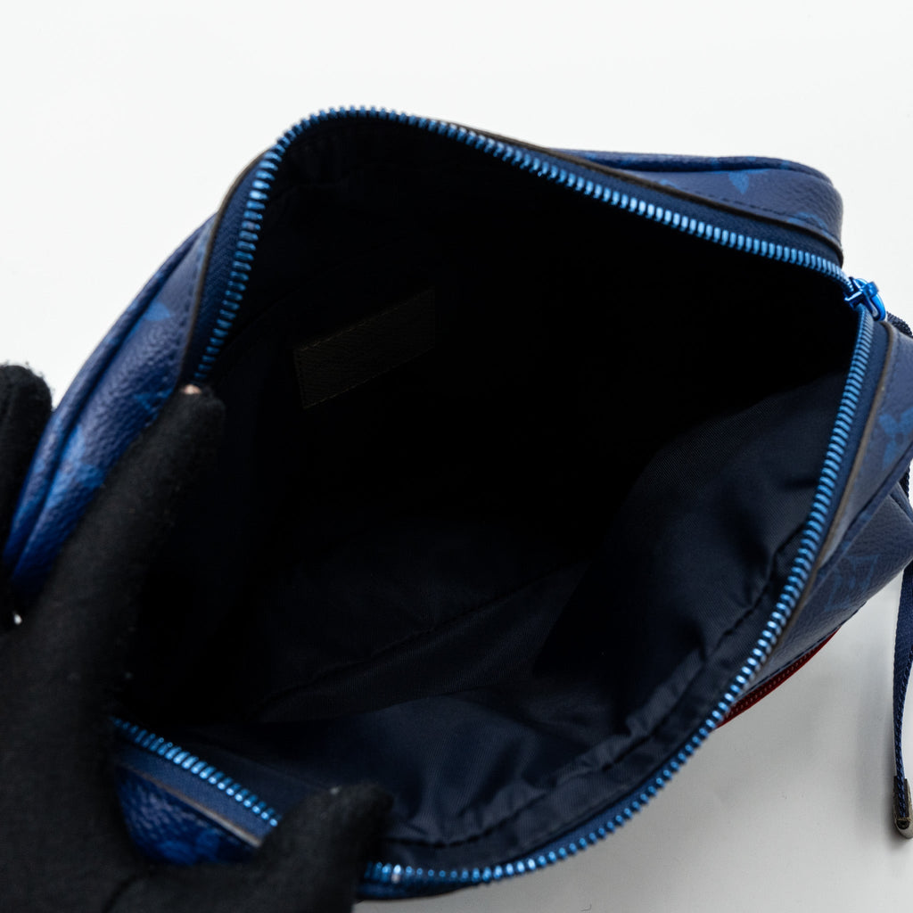 MESSENGER BAG MONOGRAM CANVAS PACIFIC BLUE/ MULTICOLOUR HARDWARE