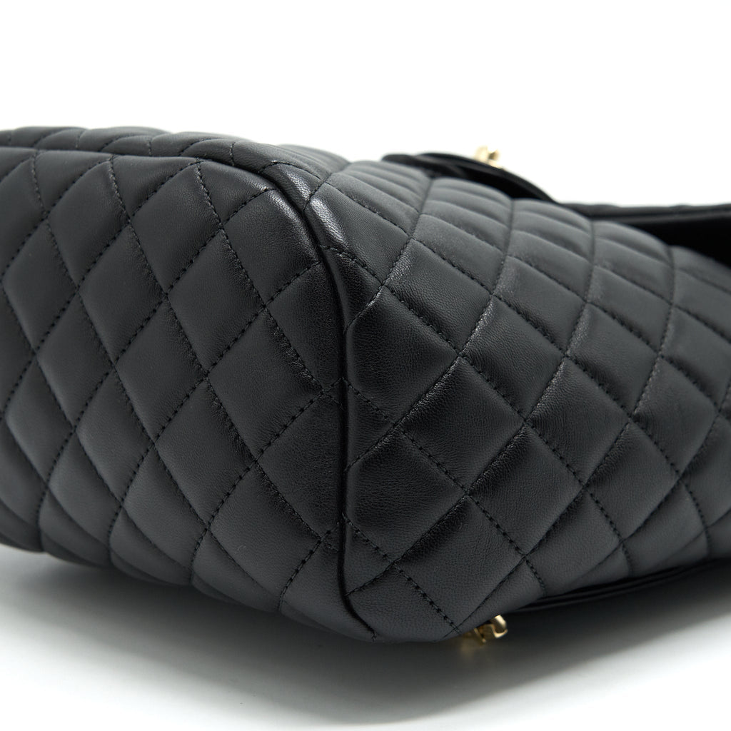 QUILTED LAMBSKIN URBAN SPIRIT BACKPACK BLACK GHW