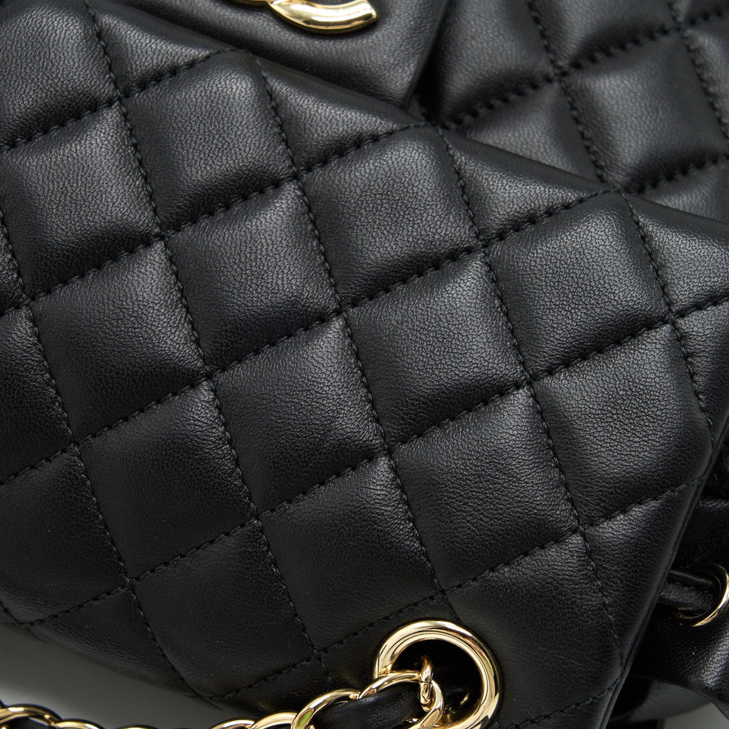 QUILTED LAMBSKIN URBAN SPIRIT BACKPACK BLACK GHW