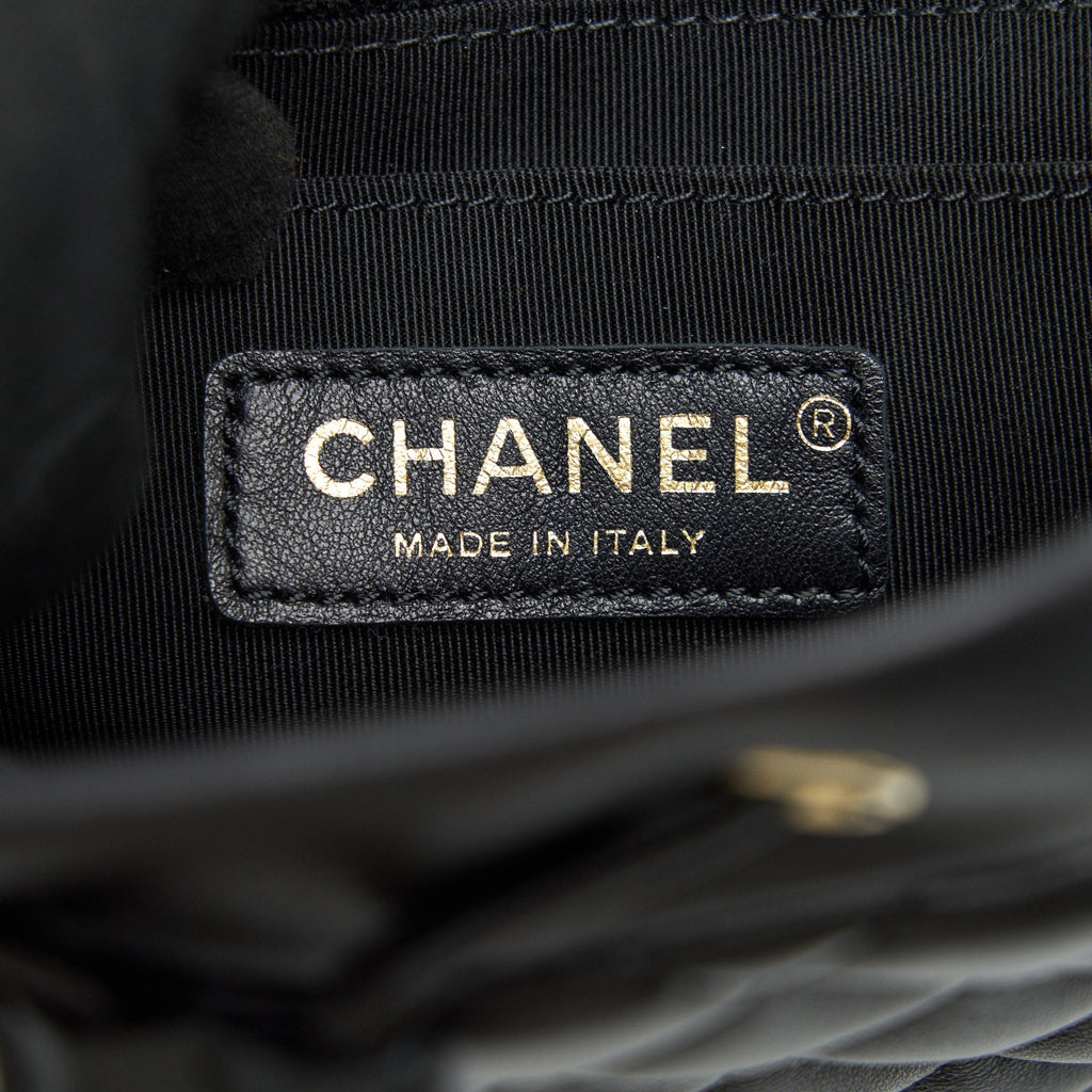 QUILTED LAMBSKIN URBAN SPIRIT BACKPACK BLACK GHW