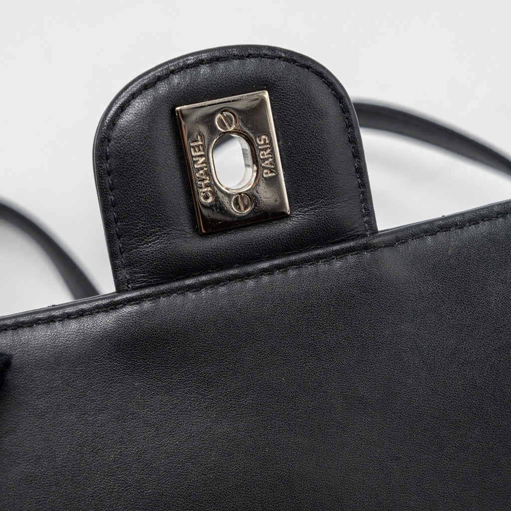 SMALL URBAN SPIRIT BACKPACK CHEVRON CALFSKIN BLACK SHW