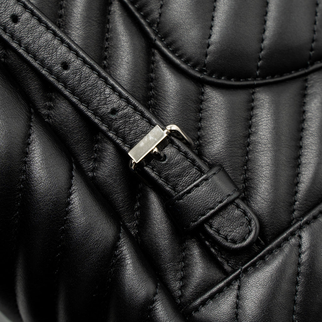 URBAN SPIRIT BACKPACK CHEVRON CALFSKIN BLACK SHW
