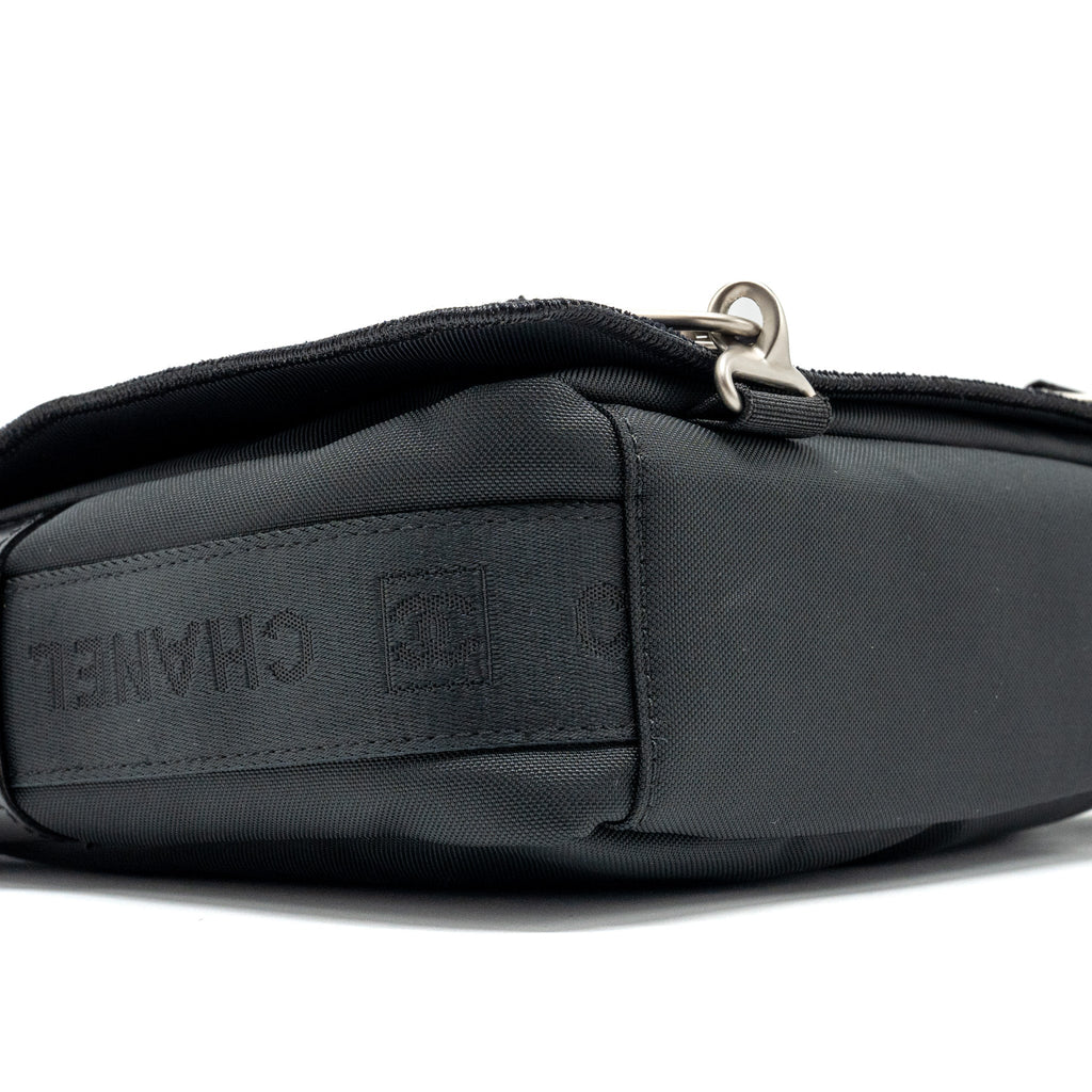 VINTAGE MESSENGER SHOULDER BAG FELT/CANVAS BLACK SHW