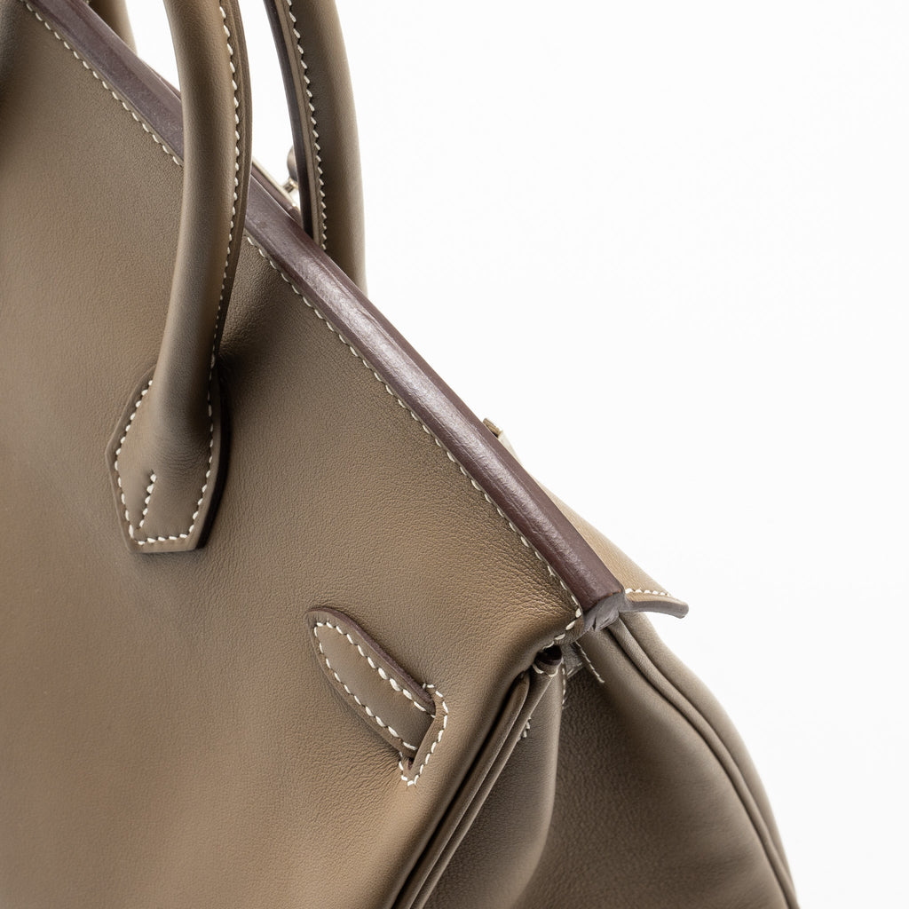 HERMES BIRKIN 25 SWIFT ETOUPE SHW