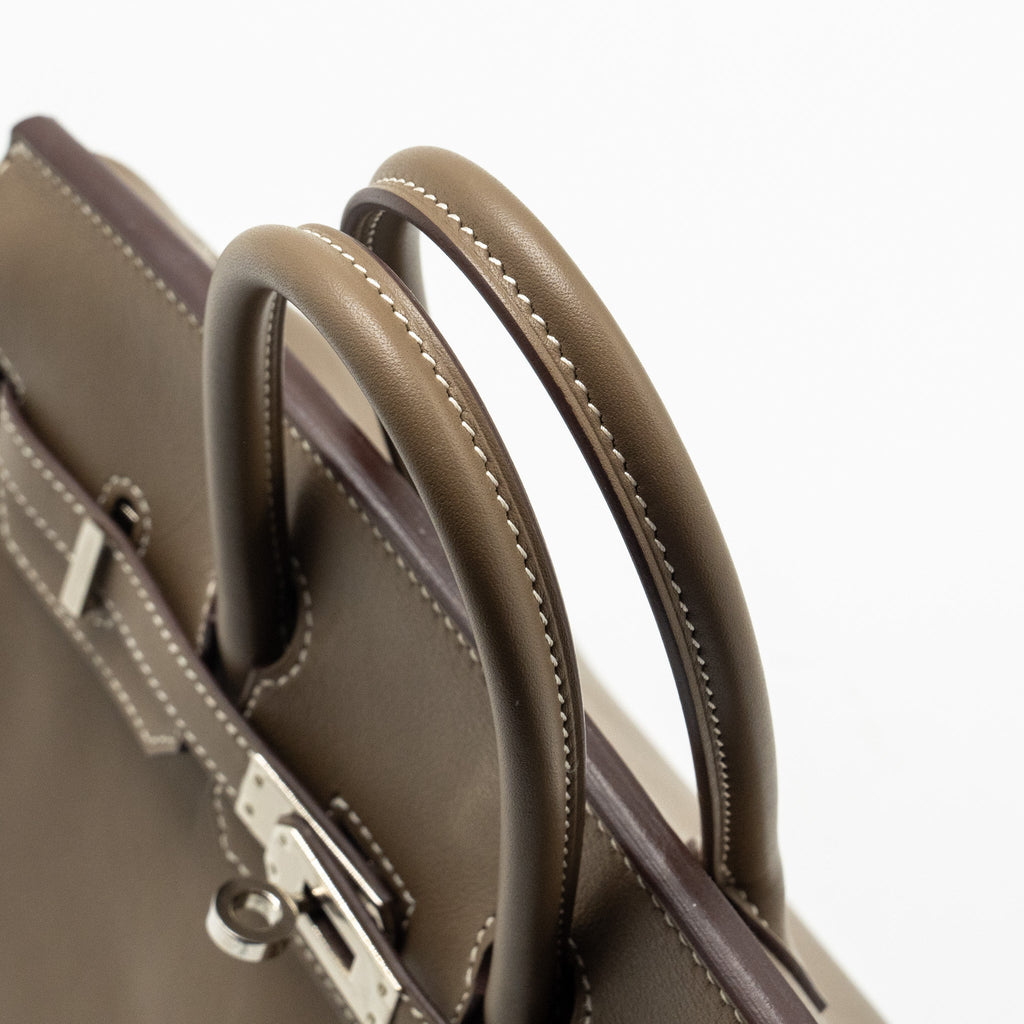 HERMES BIRKIN 25 SWIFT ETOUPE SHW