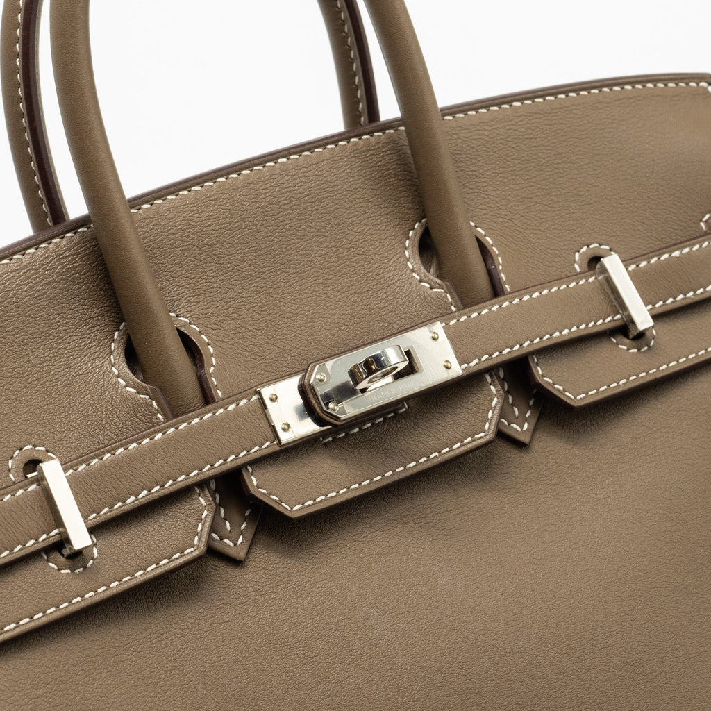 HERMES BIRKIN 25 SWIFT ETOUPE SHW
