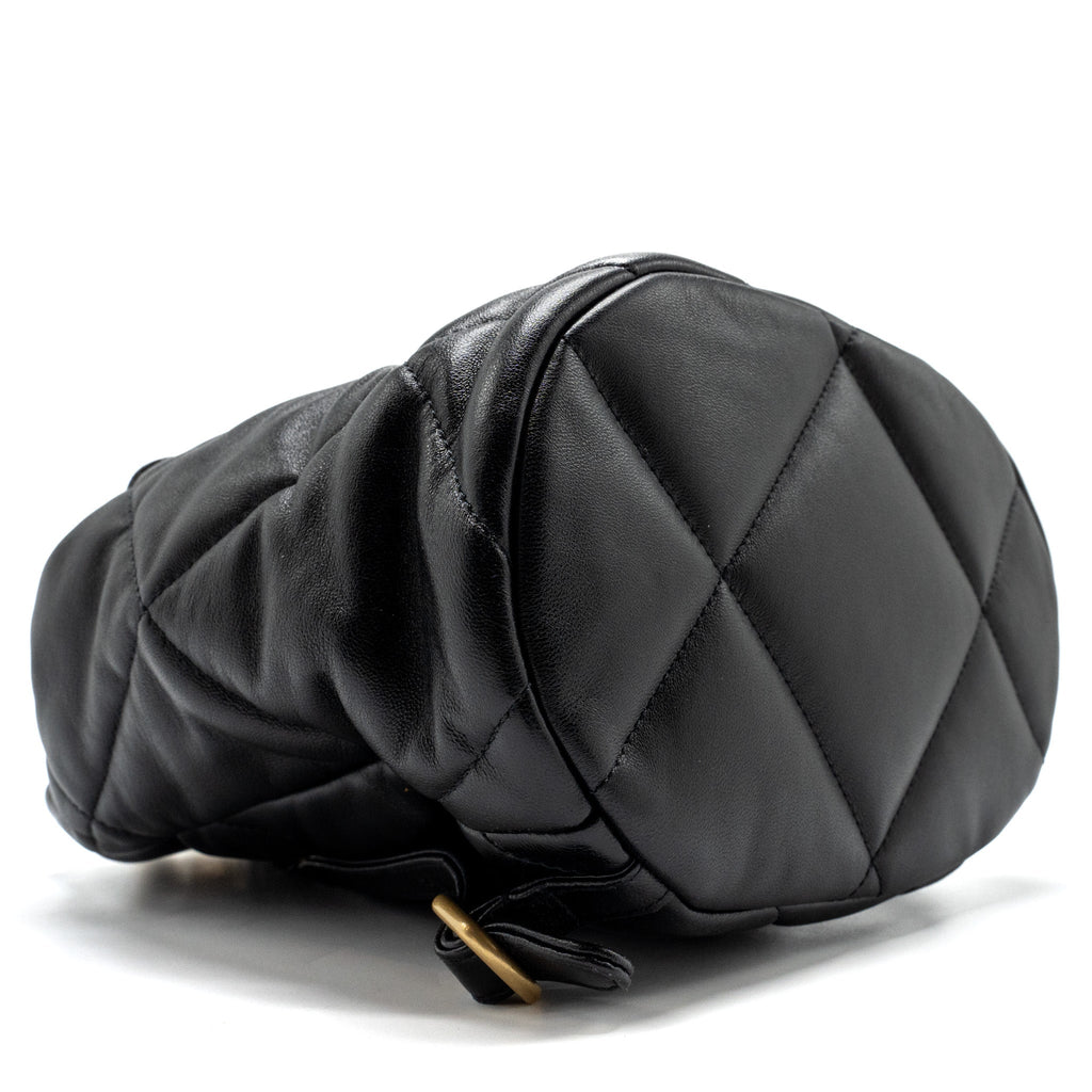 24C 19 BACKPACK SHINY LAMBSKIN BLACK MULTICOLOUR HARDWARE(MICROCHIP)