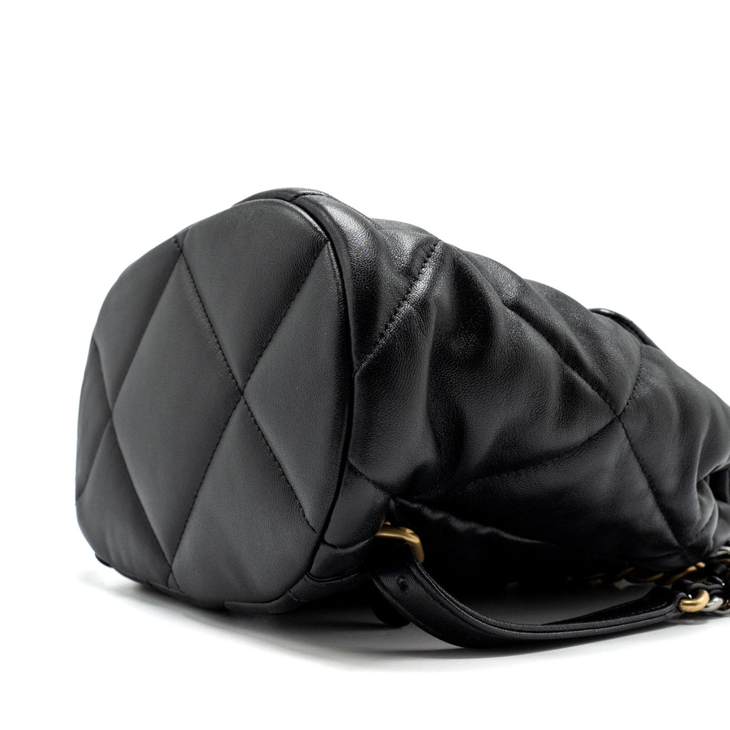 24C 19 BACKPACK SHINY LAMBSKIN BLACK MULTICOLOUR HARDWARE(MICROCHIP)