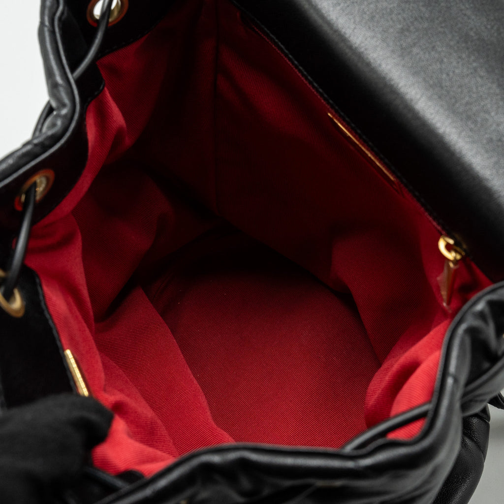 24C 19 BACKPACK SHINY LAMBSKIN BLACK MULTICOLOUR HARDWARE(MICROCHIP)