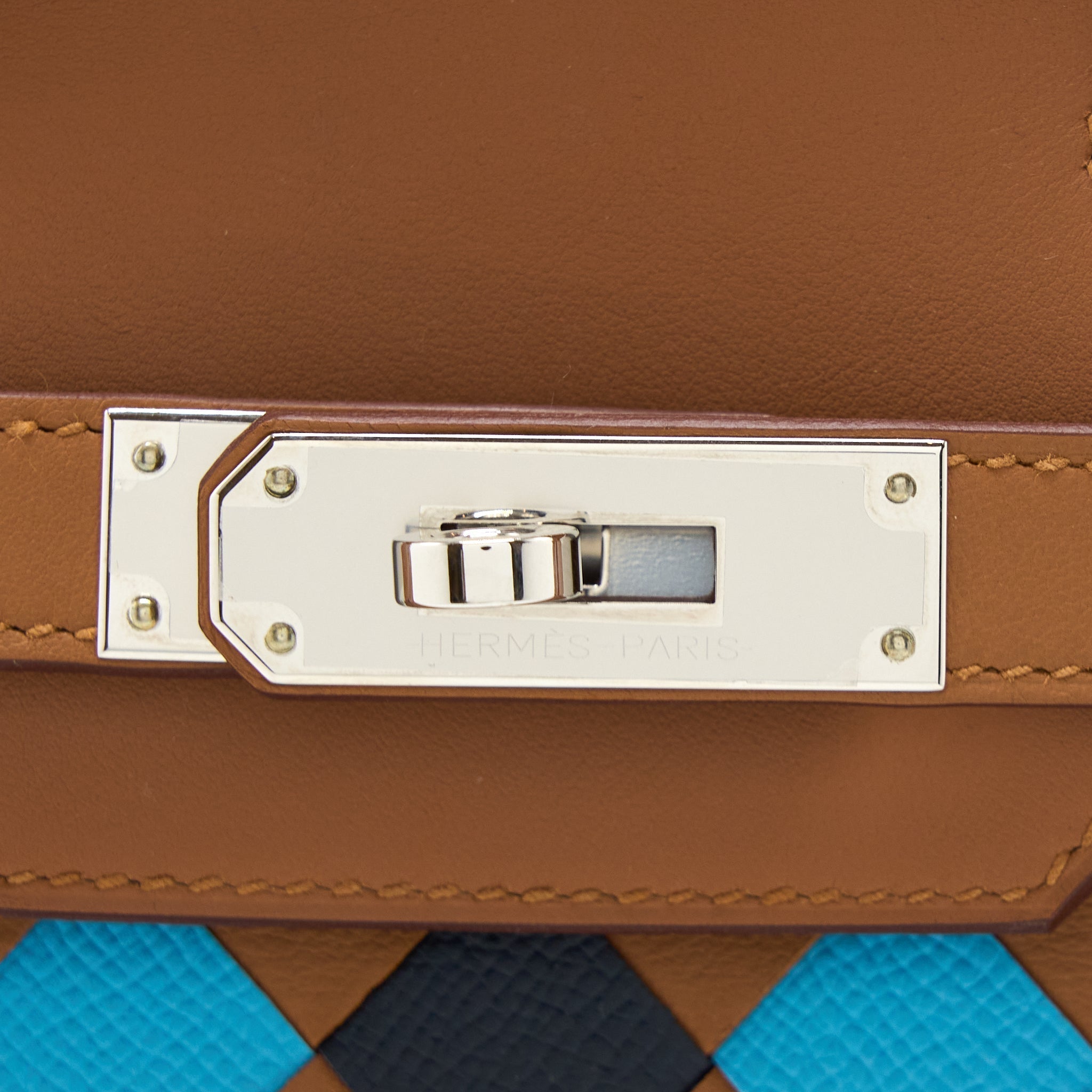 HERMES BIRKIN 30 TRESSAGE SWIFT/EPSOM GOLD/BLEU INDIGO/BLEU NORD SHW