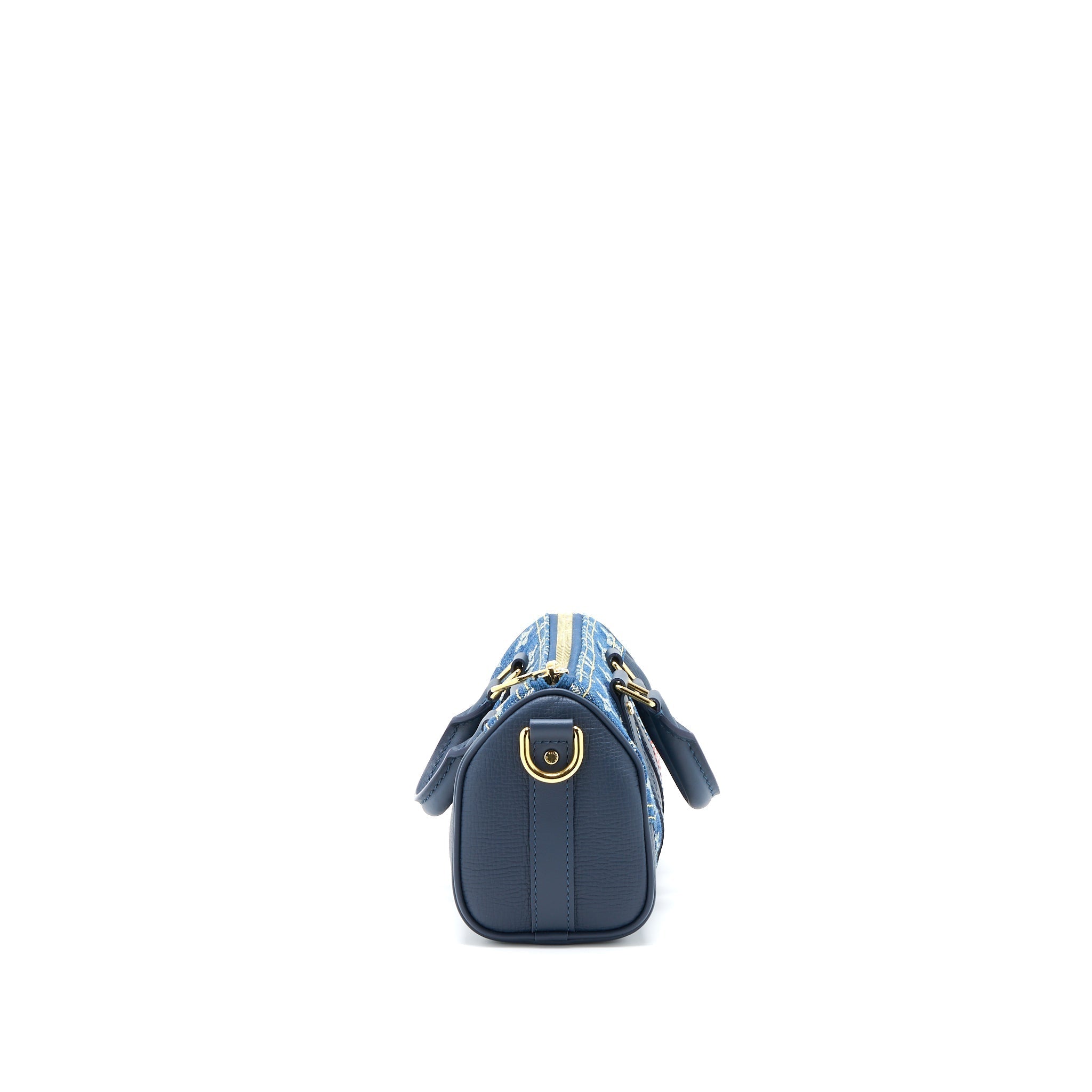 KEEPALL XS MONOGRAM DENIM/LEATHER BLUE GHW