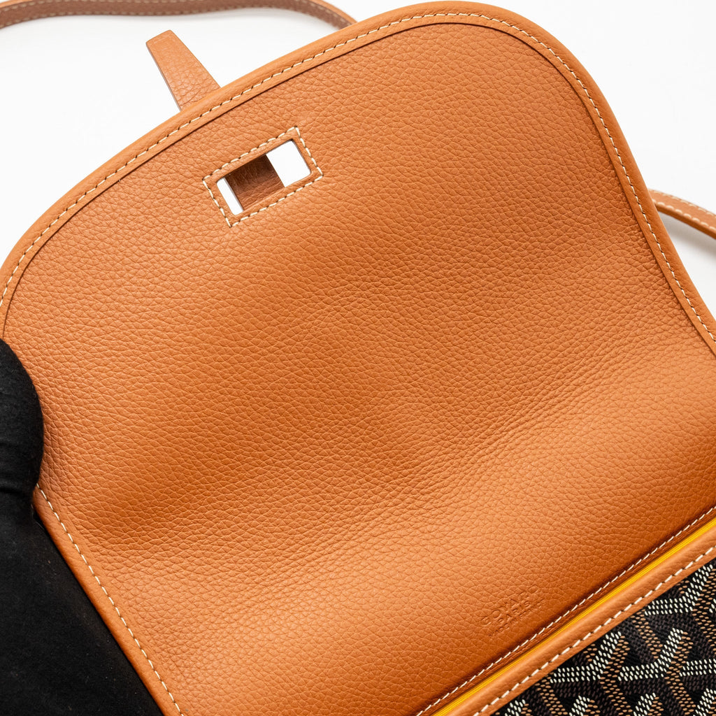 BELVEDERE PM MESSENGER BAG GOYARDINE CANVAS/CALFSKIN TAN SHW