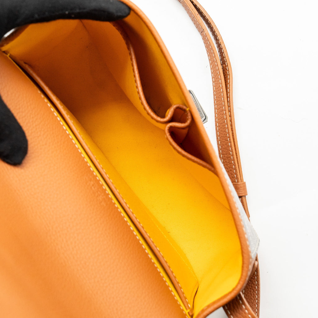 BELVEDERE PM MESSENGER BAG GOYARDINE CANVAS/CALFSKIN TAN SHW