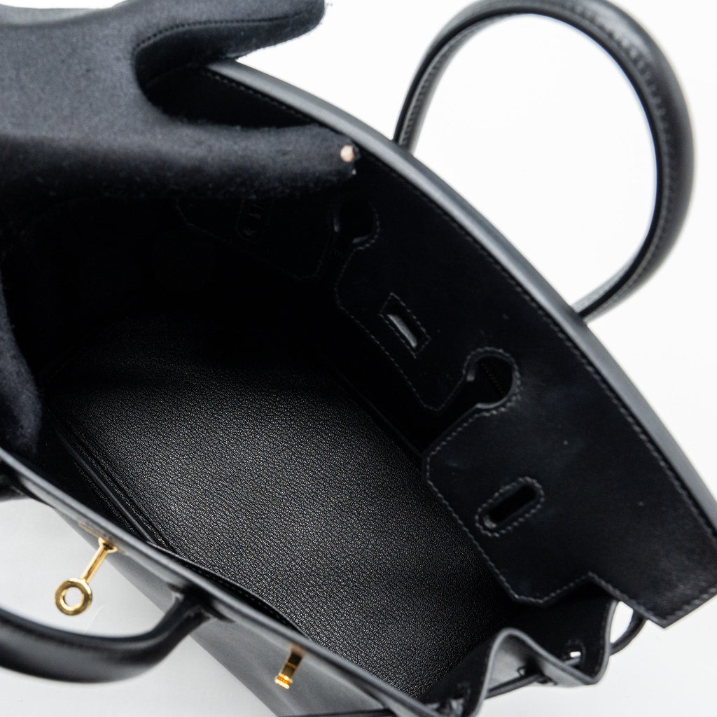 HERMES BIRKIN 25 TADELAKT LEATHER BLACK GHW
