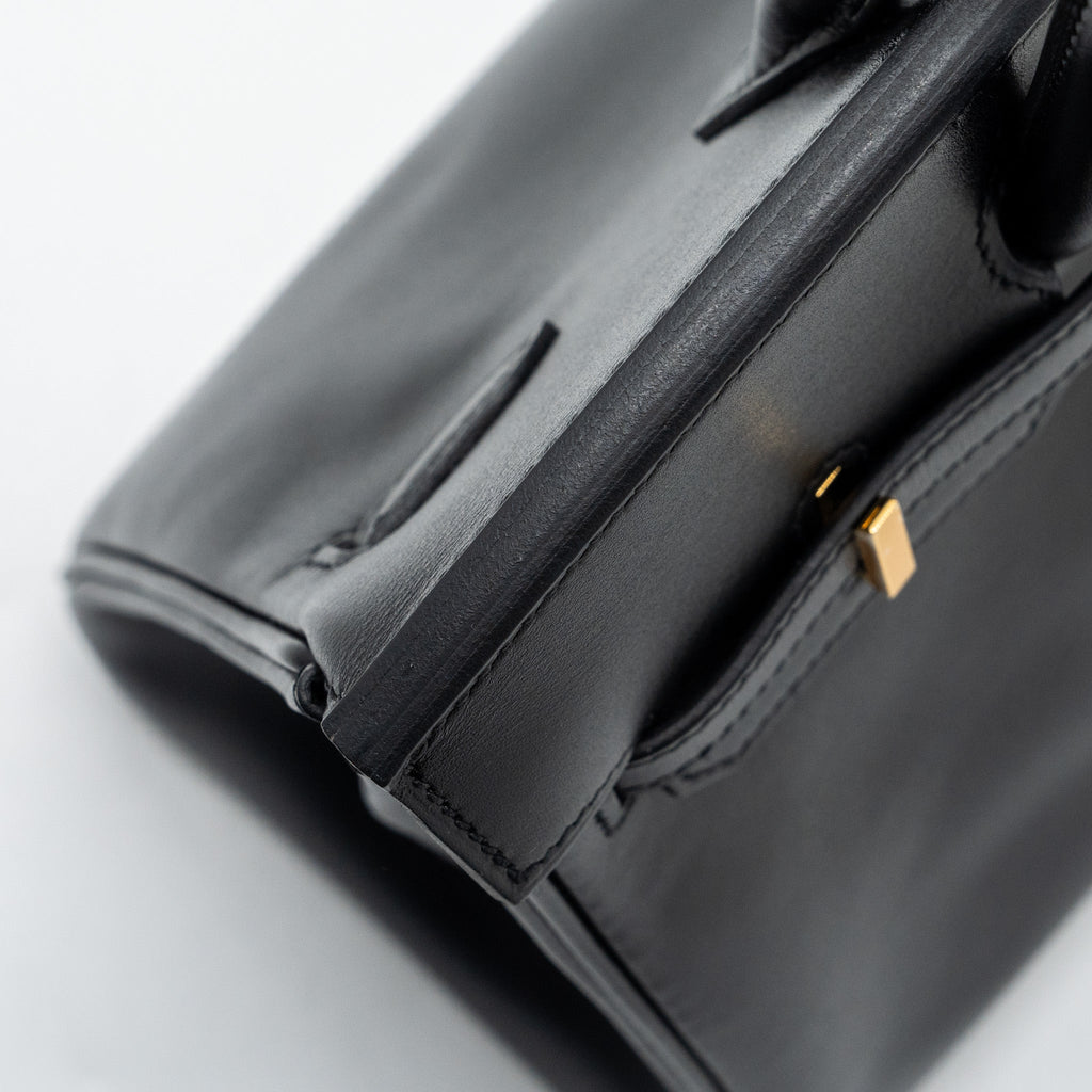 HERMES BIRKIN 25 TADELAKT LEATHER BLACK GHW