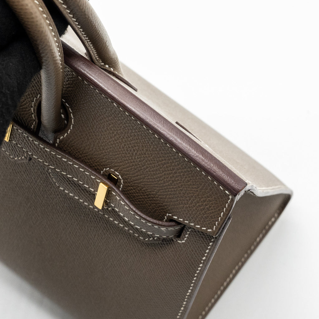 HERMES BIRKIN 25 EPSOM ETOUPE GHW