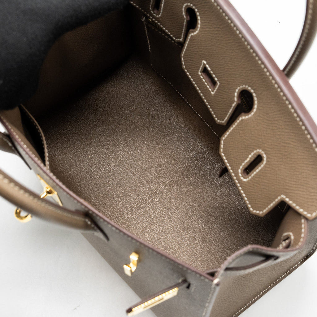 HERMES BIRKIN 25 EPSOM ETOUPE GHW