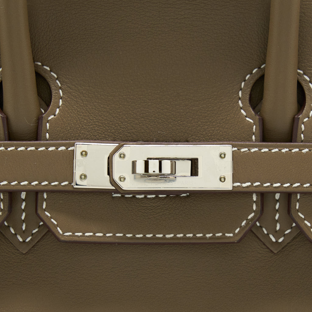 HERMES BIRKIN 25 SWIFT ETOUPE SHW