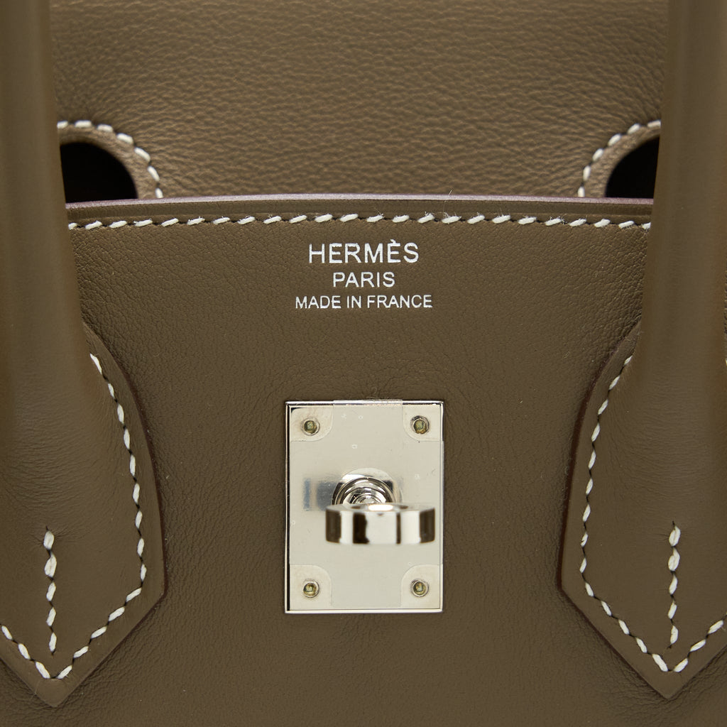 HERMES BIRKIN 25 SWIFT ETOUPE SHW