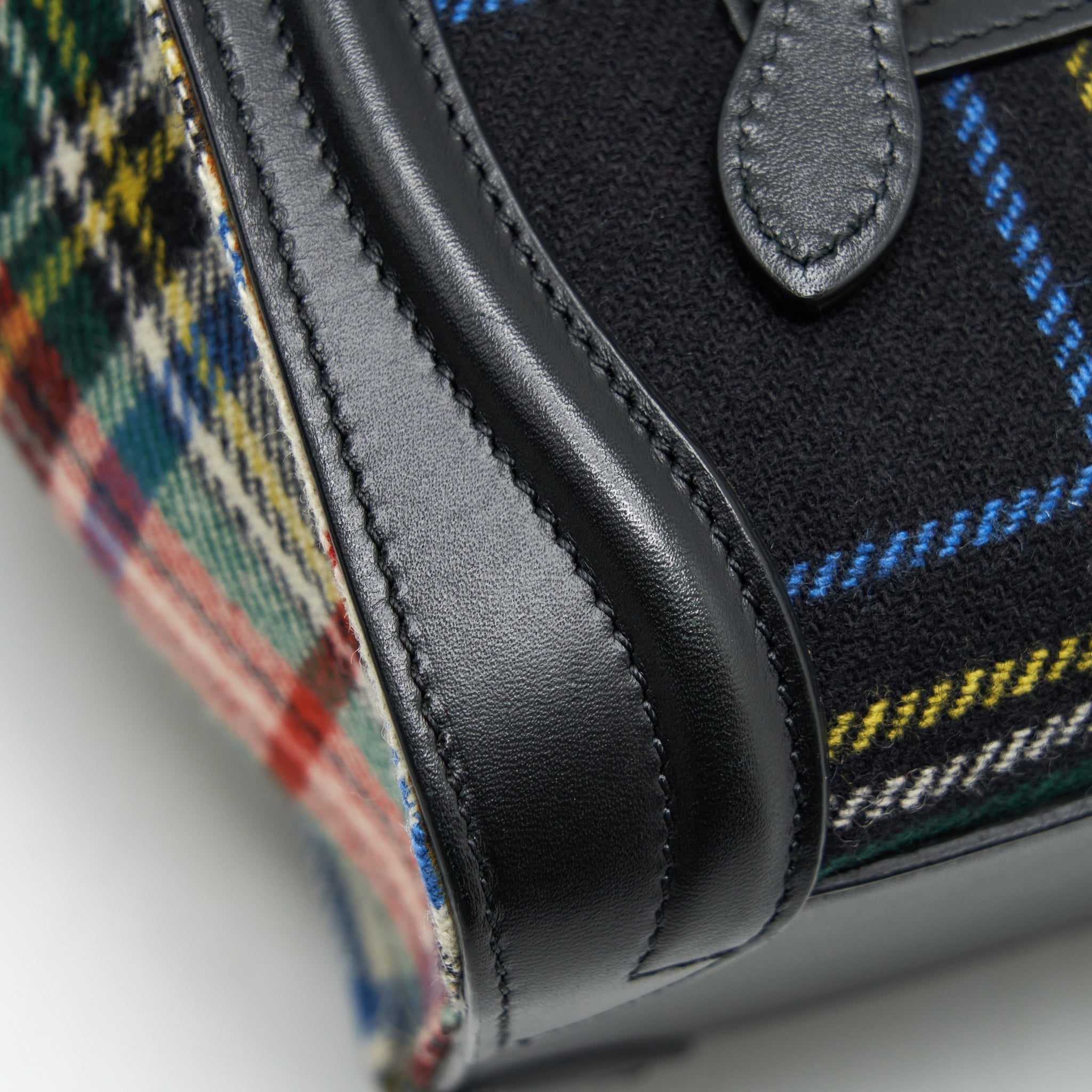 NANO LUGGAGE BAG FABRIC/ LEATHER MULTICOLOUR