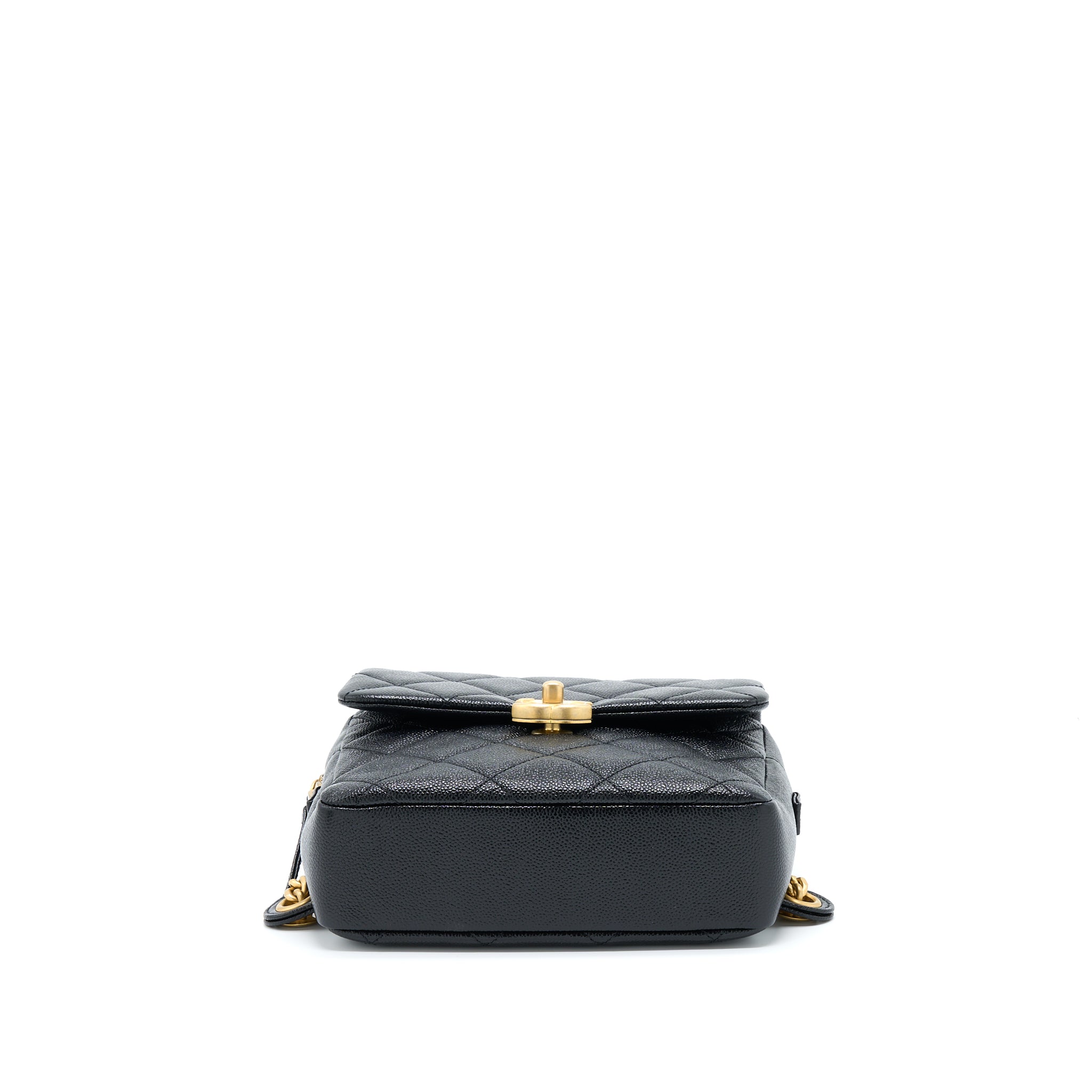 22P FLAP BACKPACK CAVIAR BLACK GHW (MICROCHIP)