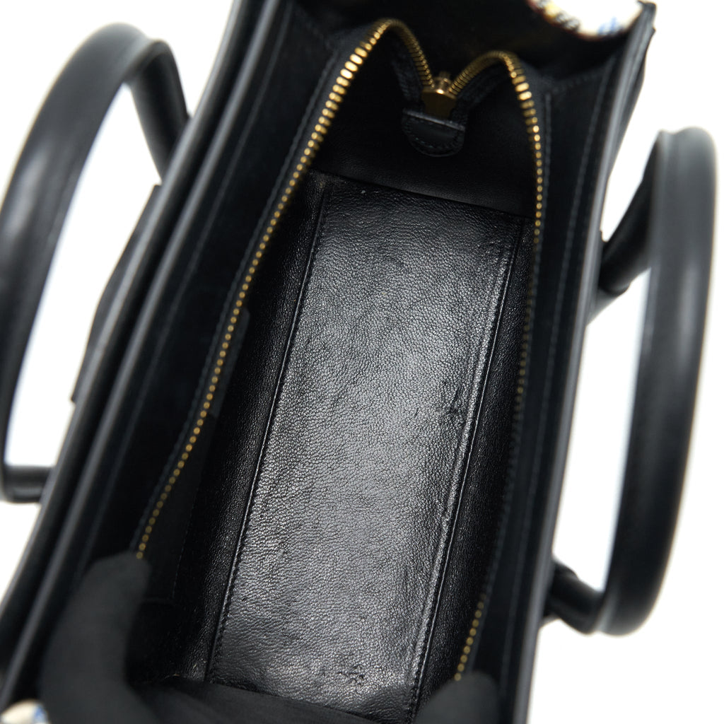 NANO LUGGAGE BAG FABRIC/ LEATHER MULTICOLOUR