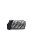 BLUE OBLIQUE MESSENGER ROLLER BAG