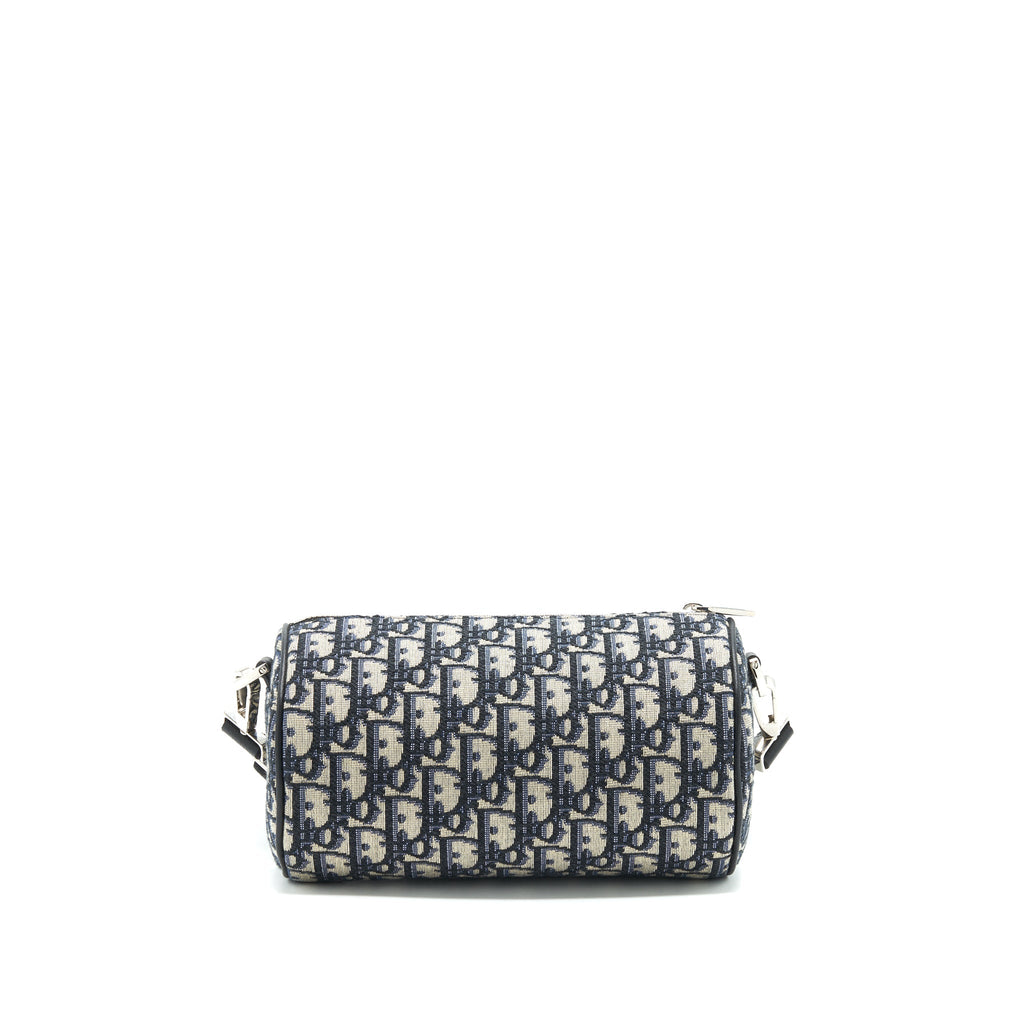 BLUE OBLIQUE MESSENGER ROLLER BAG