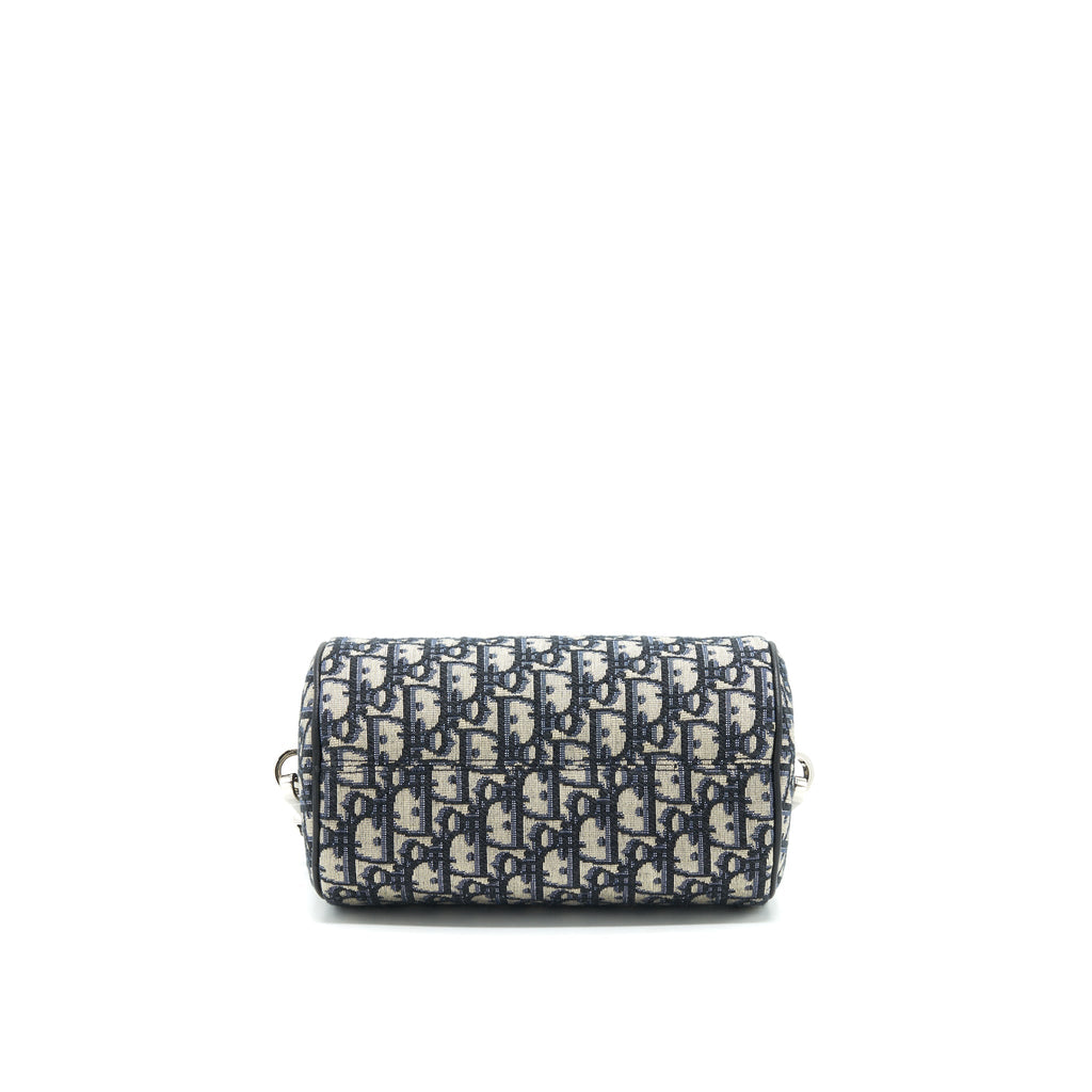 BLUE OBLIQUE MESSENGER ROLLER BAG