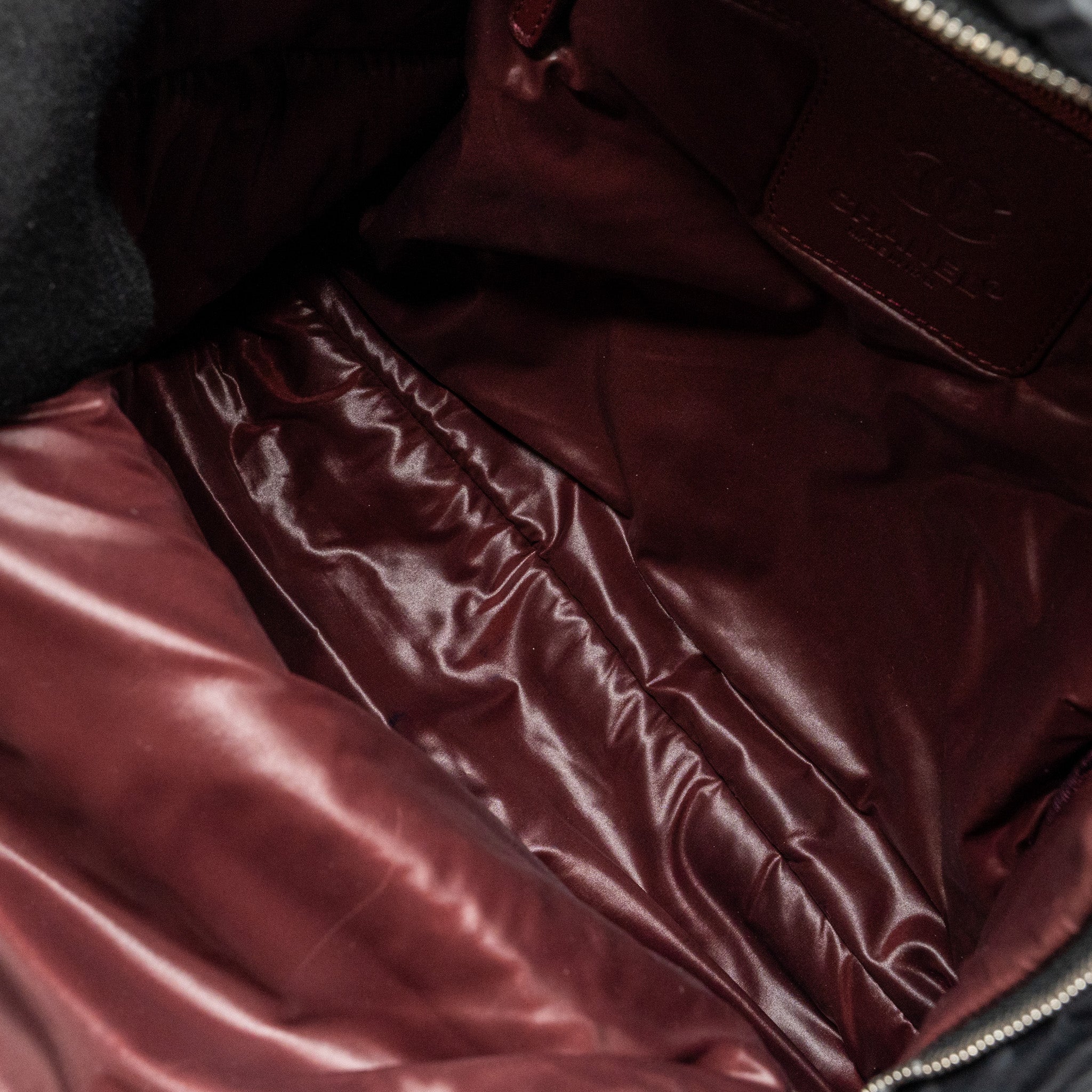 COCO COCOON BACKPACK QUILTED NYLON/LEATHER BLACK GHW