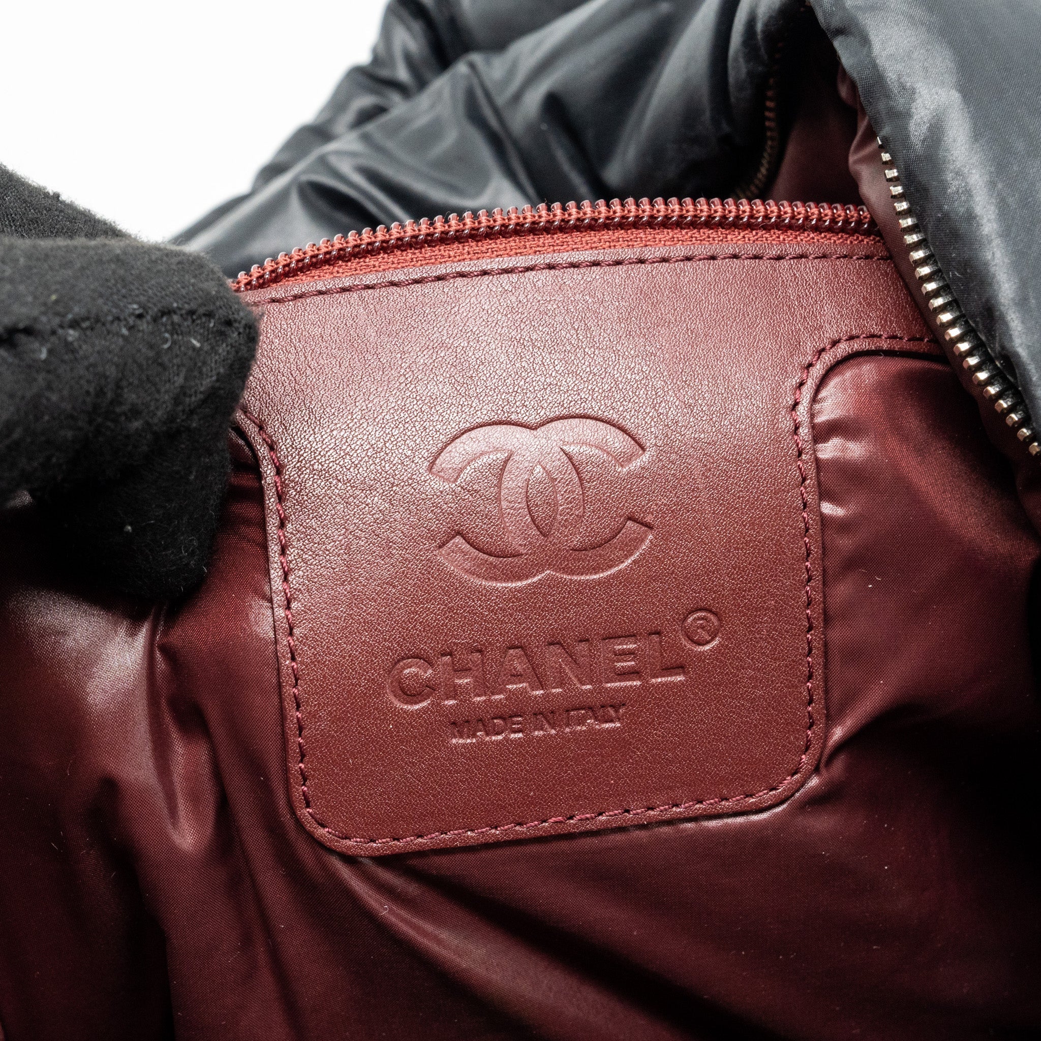 COCO COCOON BACKPACK QUILTED NYLON/LEATHER BLACK GHW