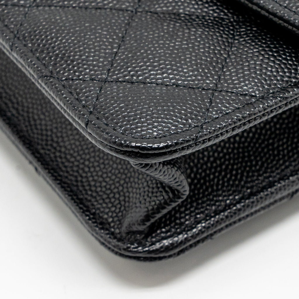25C QUILTED CC TOP HANDLE MINI BACKPACK CAVIAR BLACK LGHW (MICROCHIP)