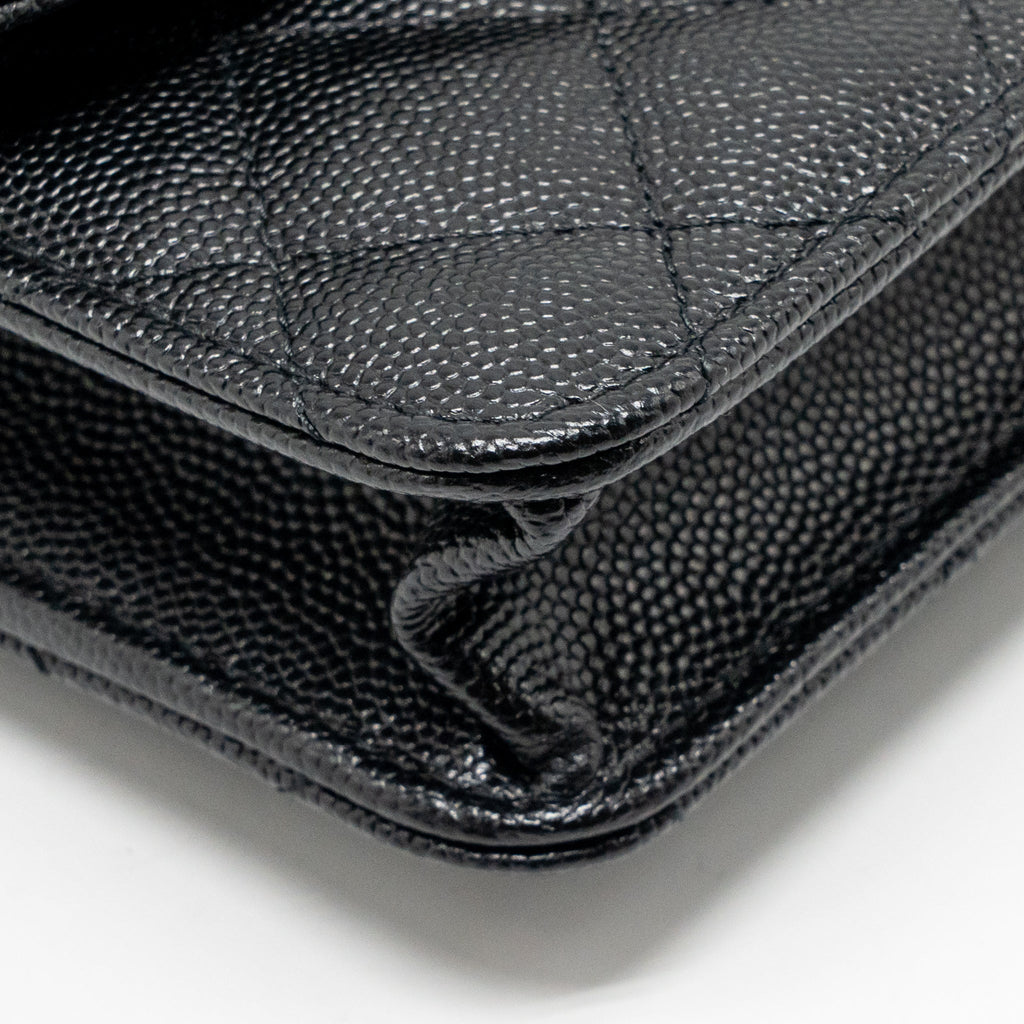 25C QUILTED CC TOP HANDLE MINI BACKPACK CAVIAR BLACK LGHW (MICROCHIP)