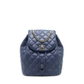 QUILTED BACKPACK NAVY BLUE RUTHENIUM SHW
