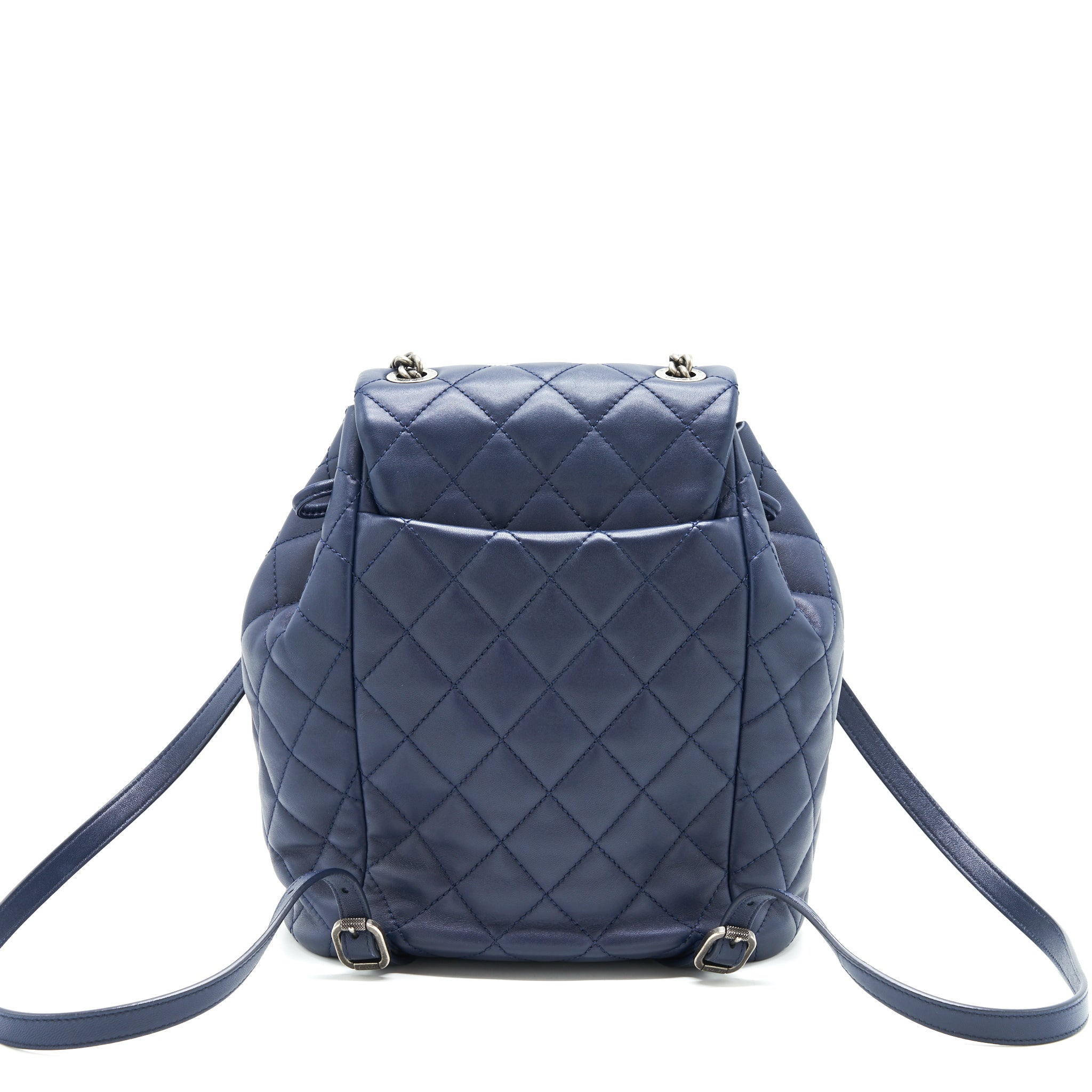 QUILTED BACKPACK NAVY BLUE RUTHENIUM SHW