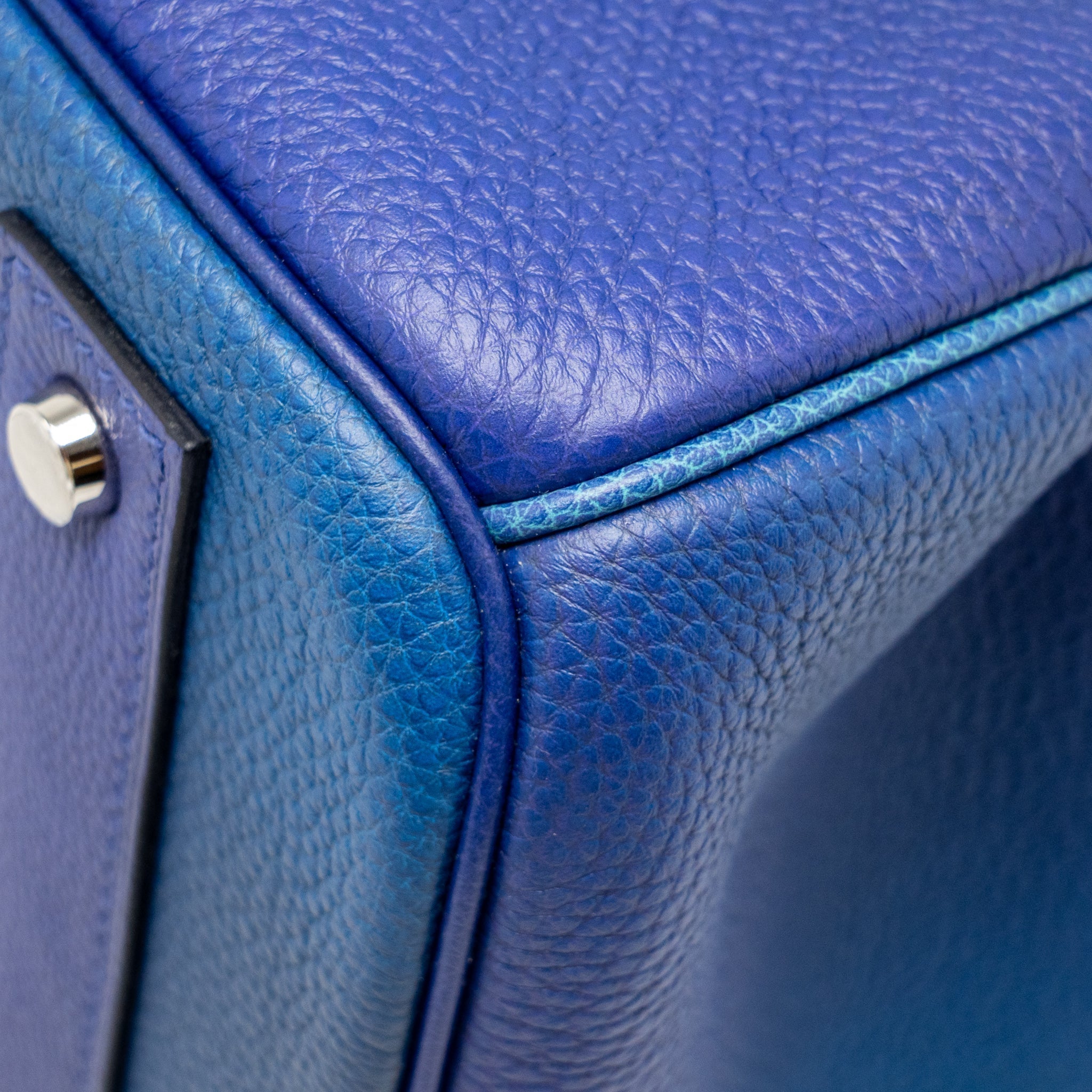 HERMES HAC BIRKIN 40 COSMOS LIMITED EDITION TOGO BLUE NUIT / VIOLET BRUSHED SHW