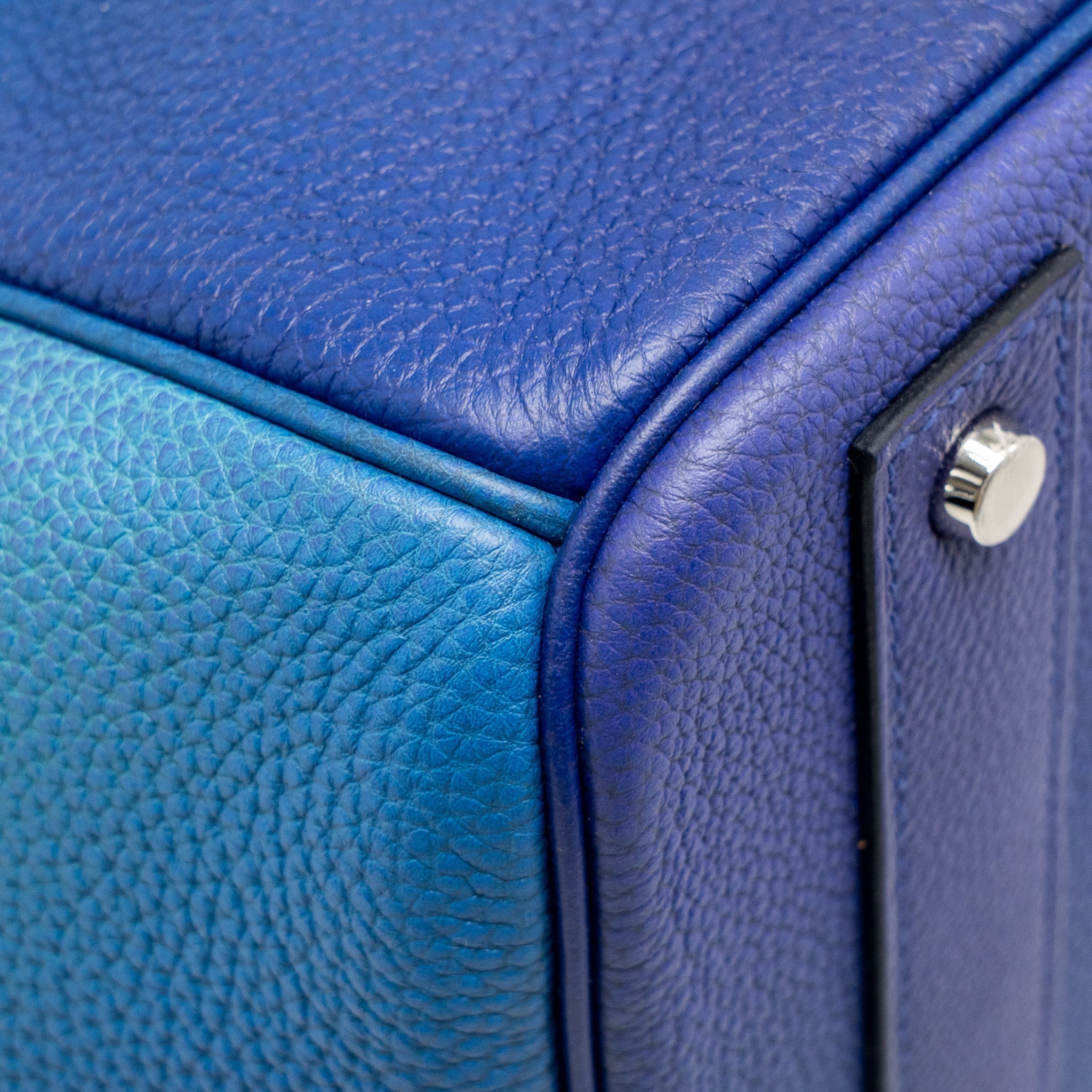 HERMES HAC BIRKIN 40 COSMOS LIMITED EDITION TOGO BLUE NUIT / VIOLET BRUSHED SHW