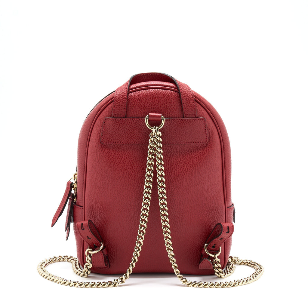 SOHO CHAIN BACKPACK RED GHW