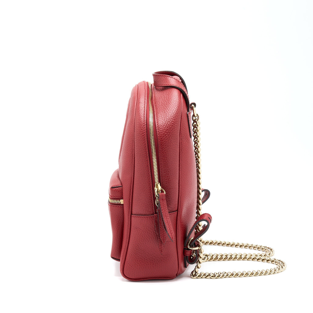 SOHO CHAIN BACKPACK RED GHW