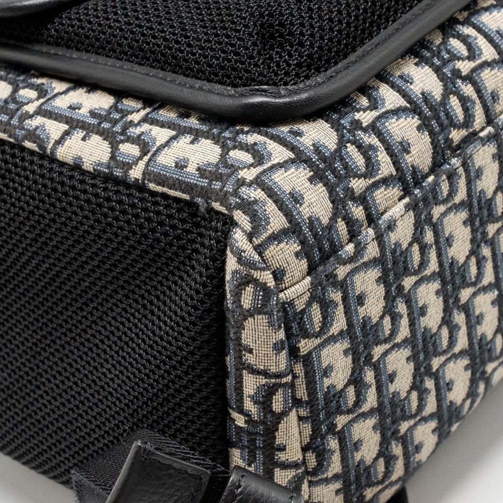 MEN’S BACKPACK DIOR OBLIQUE CANVAS / CALFSKIN BLUE / BLACK SHW