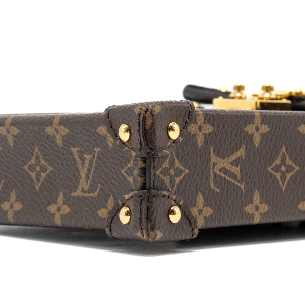 VERTICAL TRUNK POCHETTE WITH CHAIN MONOGRAM REVERSE CANVAS GHW