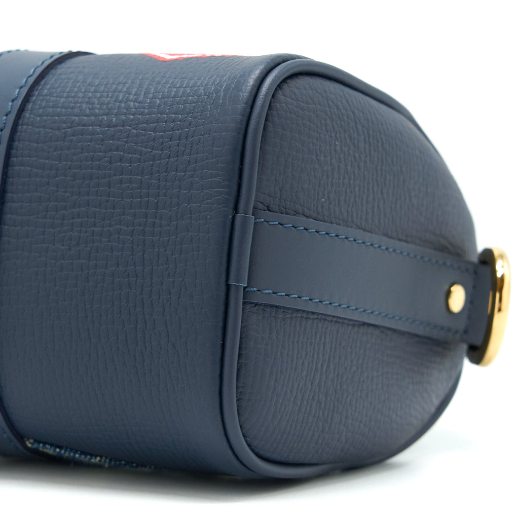 KEEPALL XS MONOGRAM DENIM/LEATHER BLUE GHW