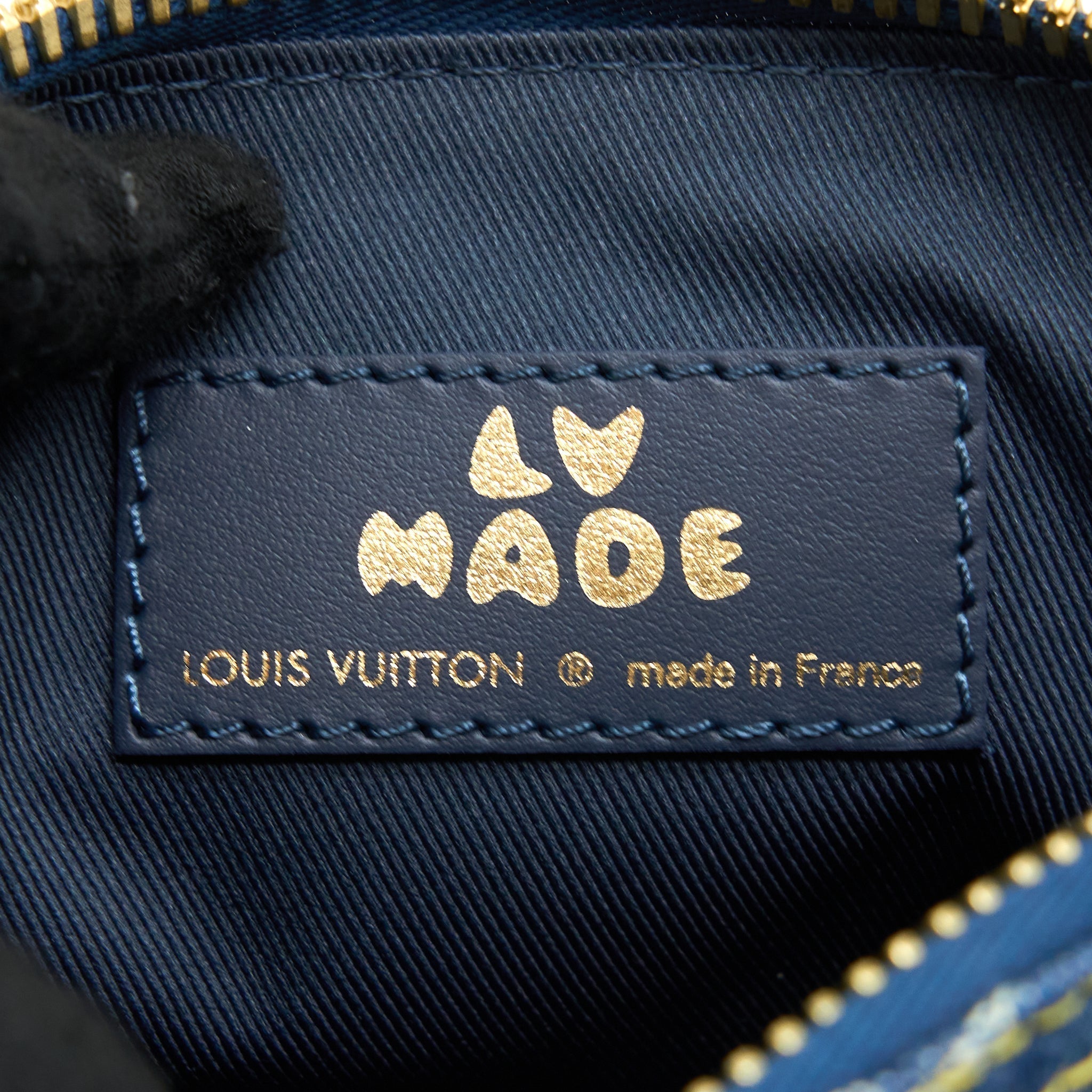 KEEPALL XS MONOGRAM DENIM/LEATHER BLUE GHW