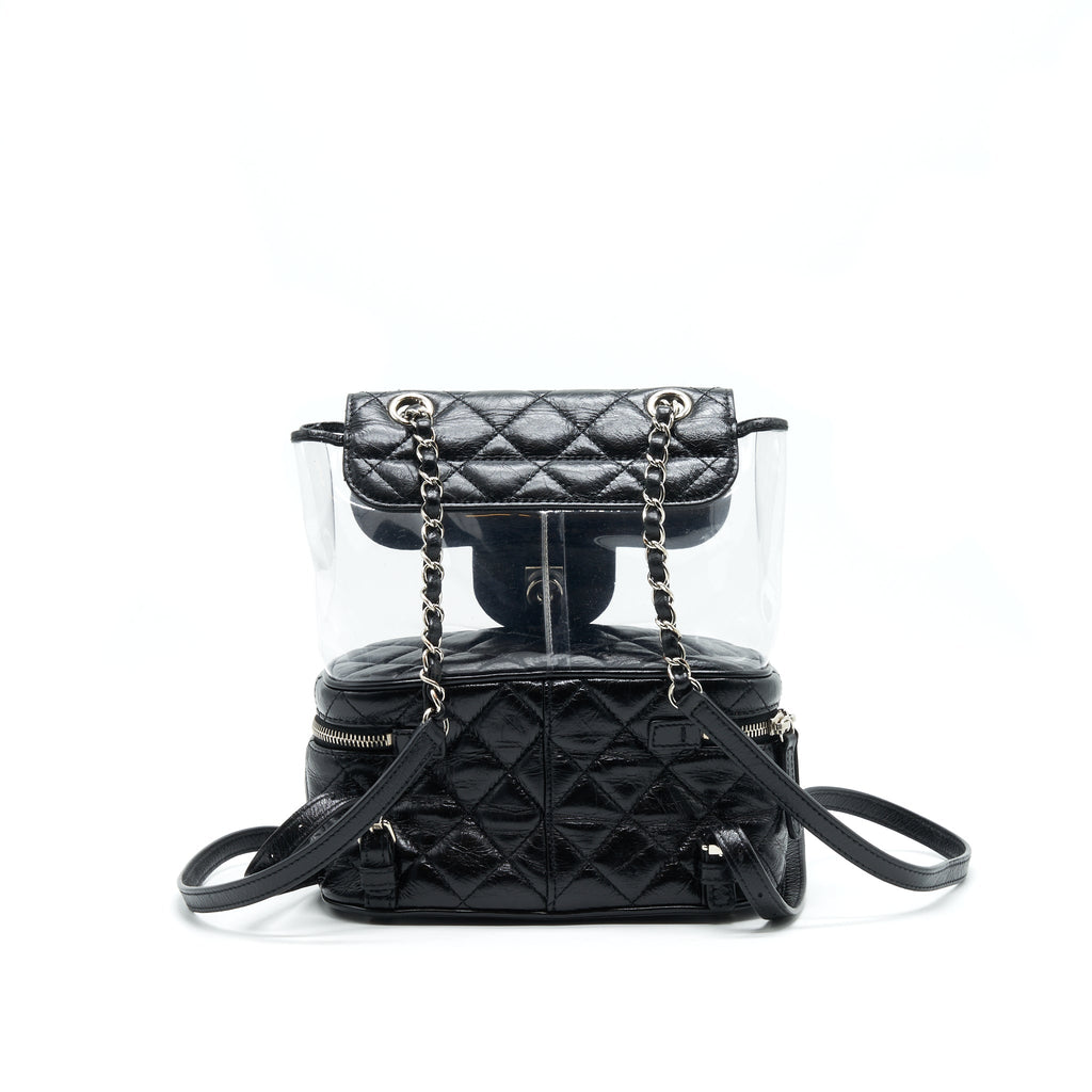 TRANSPARENT BACKPACK PVC/ LEATHER BACKPACK