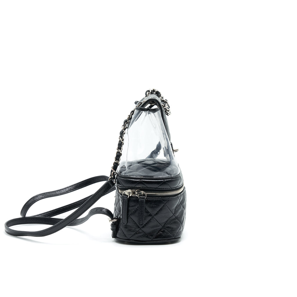 TRANSPARENT BACKPACK PVC/ LEATHER BACKPACK