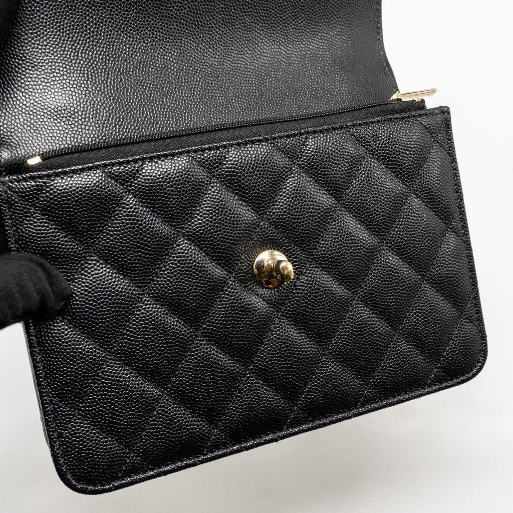 25C QUILTED CC TOP HANDLE MINI BACKPACK CAVIAR BLACK LGHW (MICROCHIP)