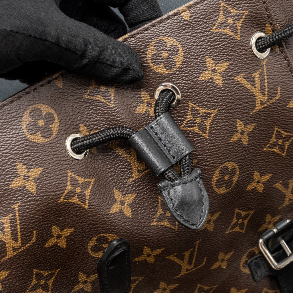 CHRISTOPHER BACKPACK MONOGRAM CANVAS/LEATHER SHW