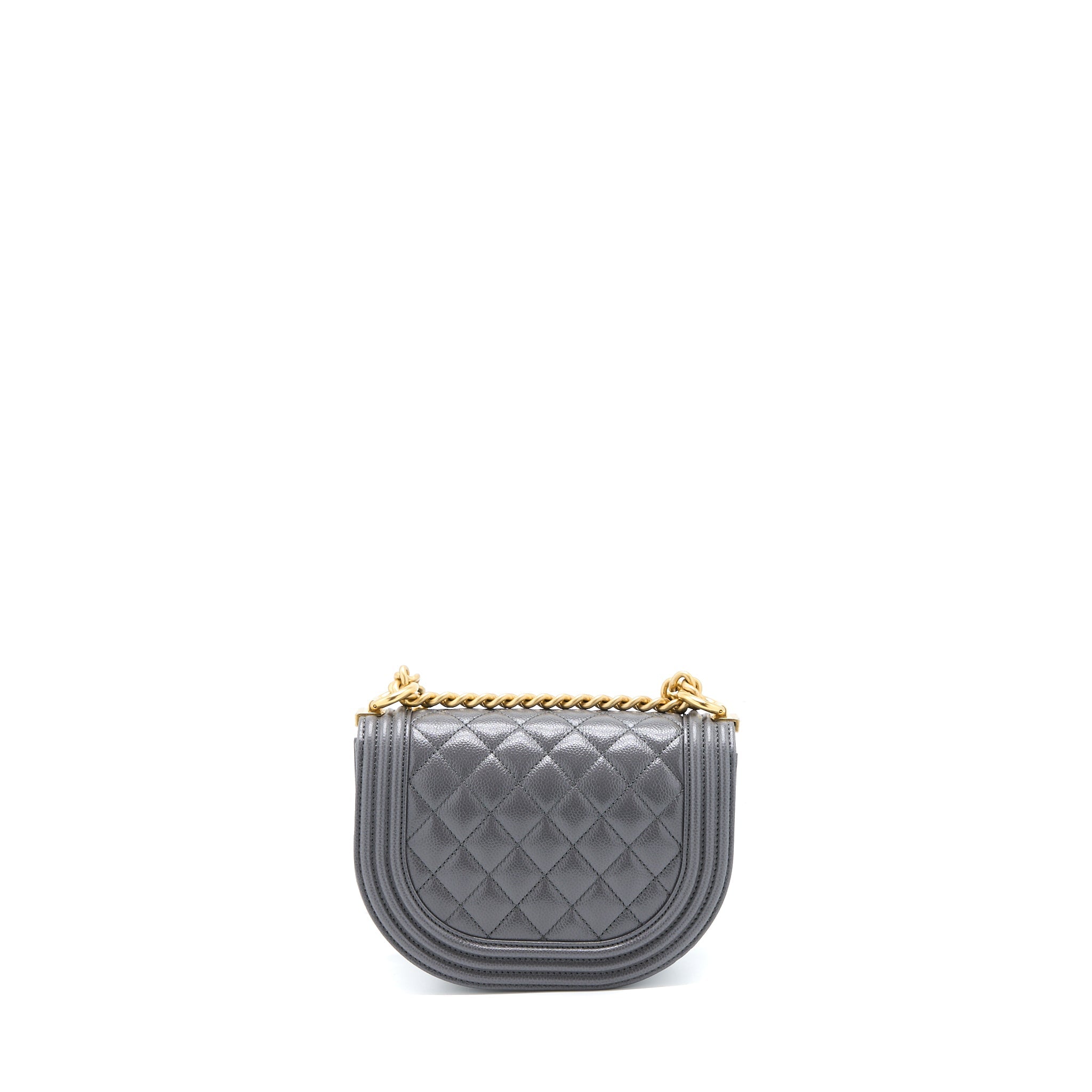 22A BOY MESSENGER BAG CAVIAR GREY GHW (MICROCHIP)